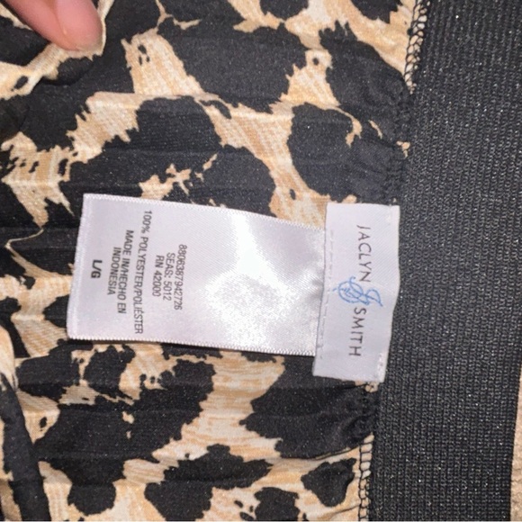 SMITH Black and Cream Animal Print Midi Skirt - Picture 2 of 2